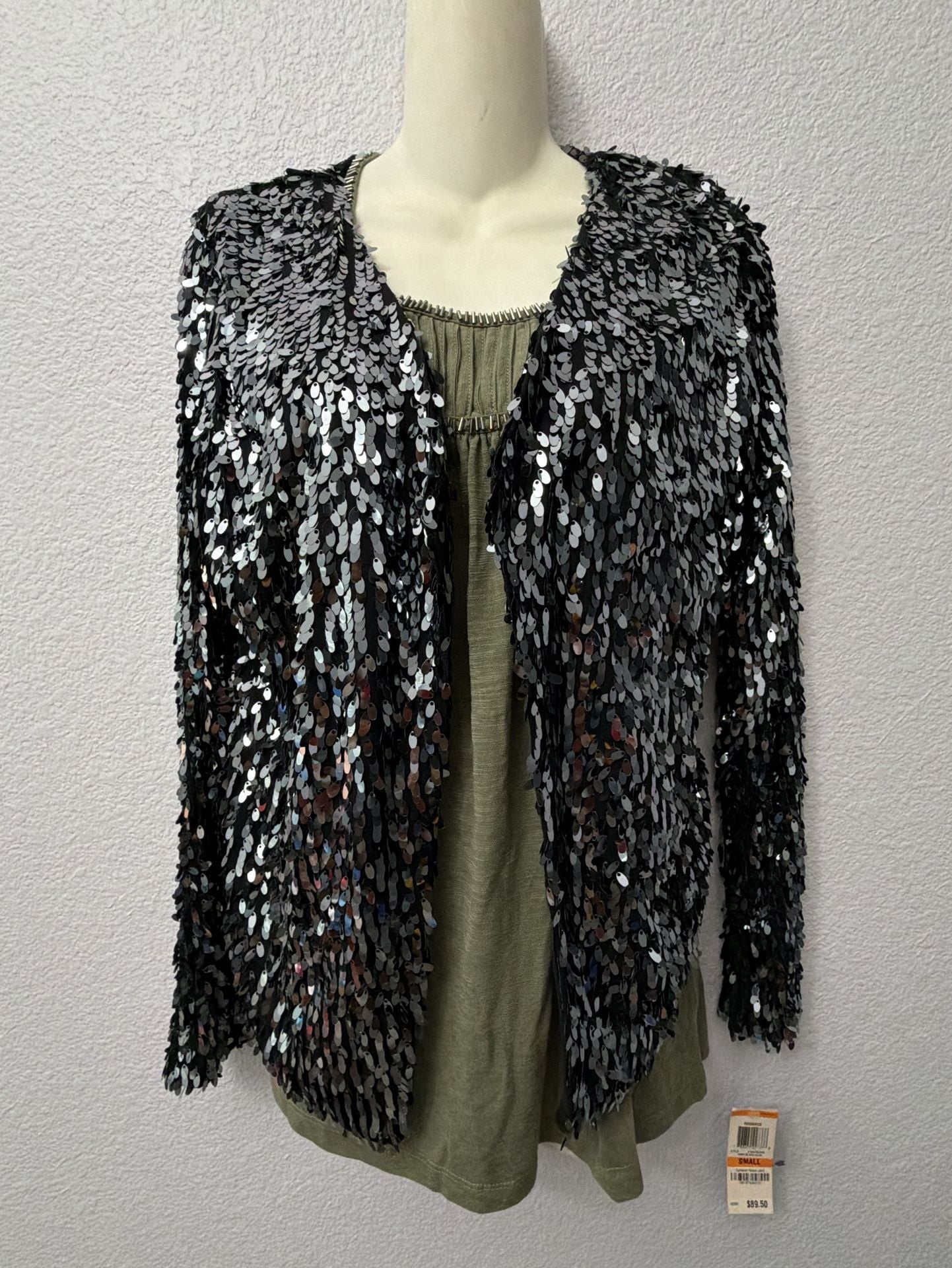 INC International Concepts Sequin Cardigan NWT 3
