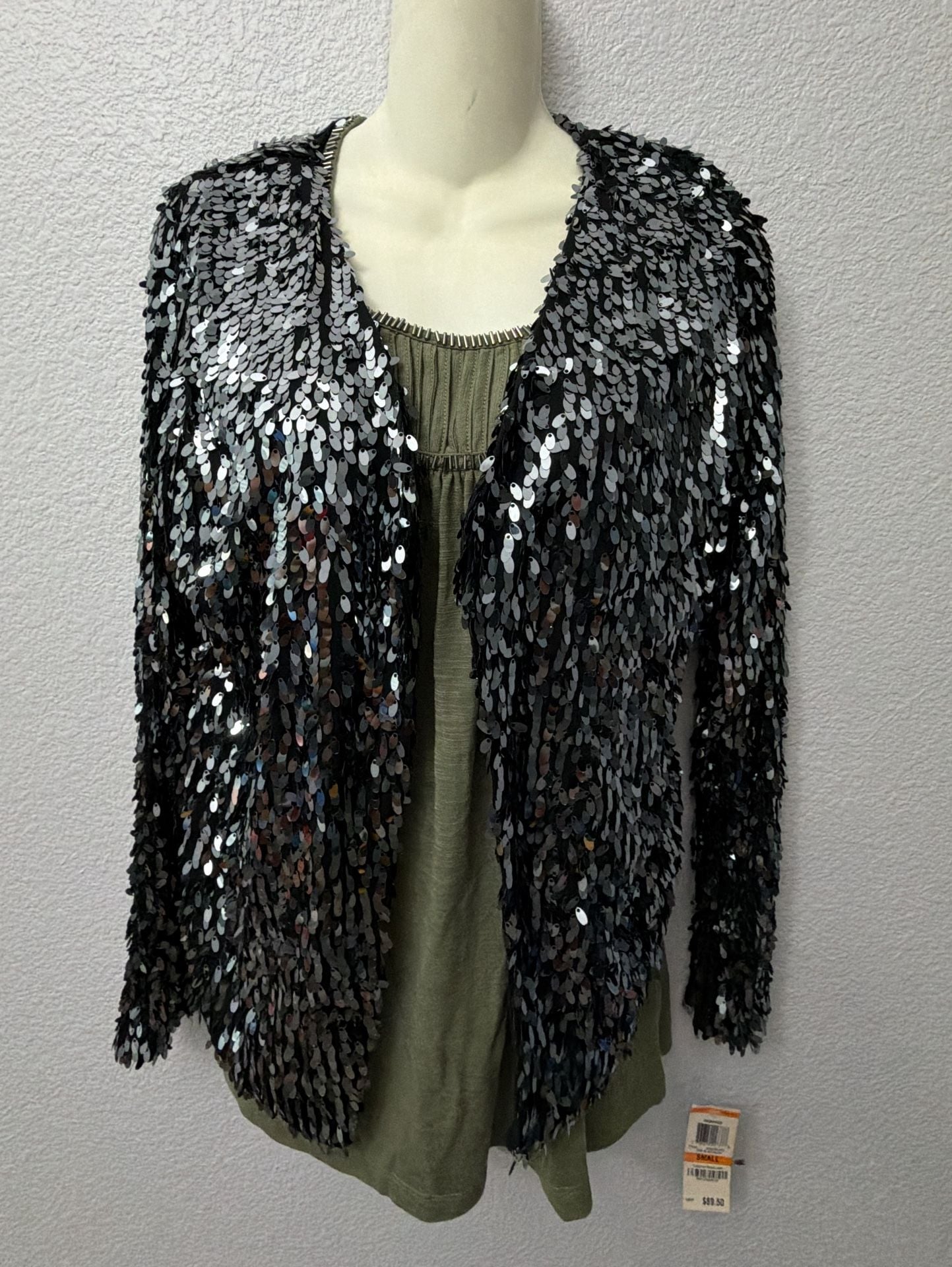 INC International Concepts Sequin Cardigan NWT 5