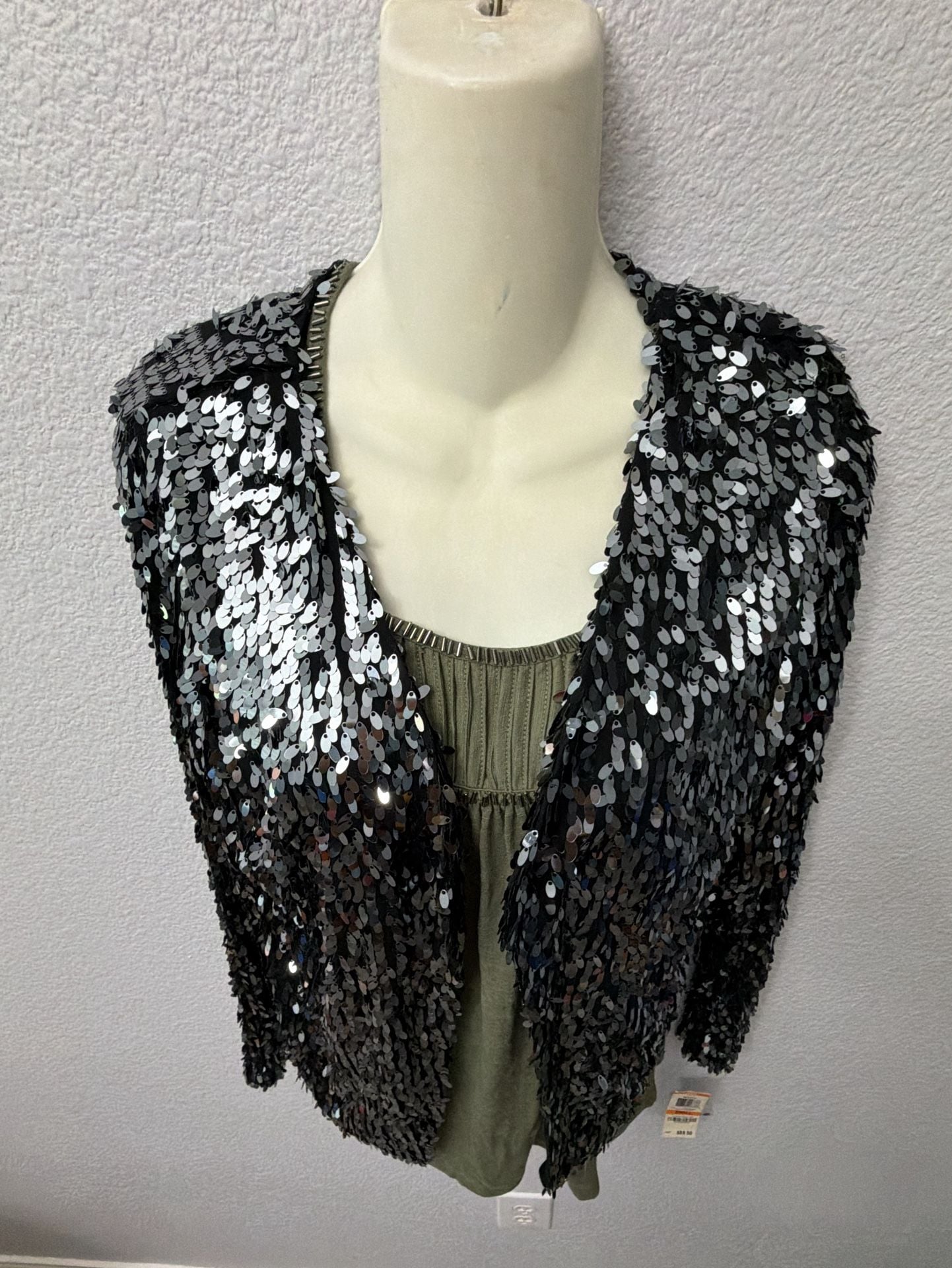 INC International Concepts Sequin Cardigan NWT 6