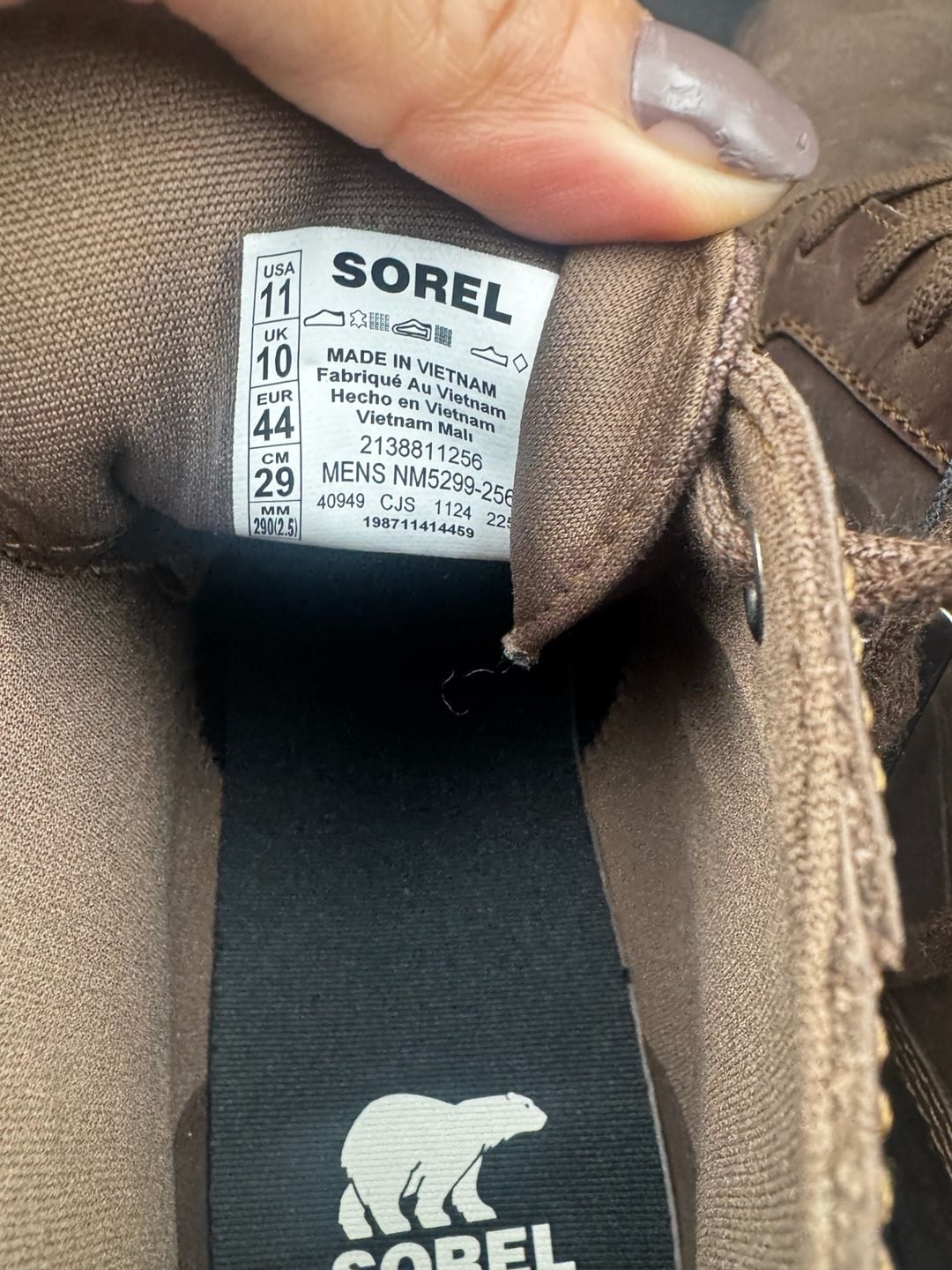 Sorel Men's Cyprus Boot WP Tobacco Blackened Brown Size 11 7