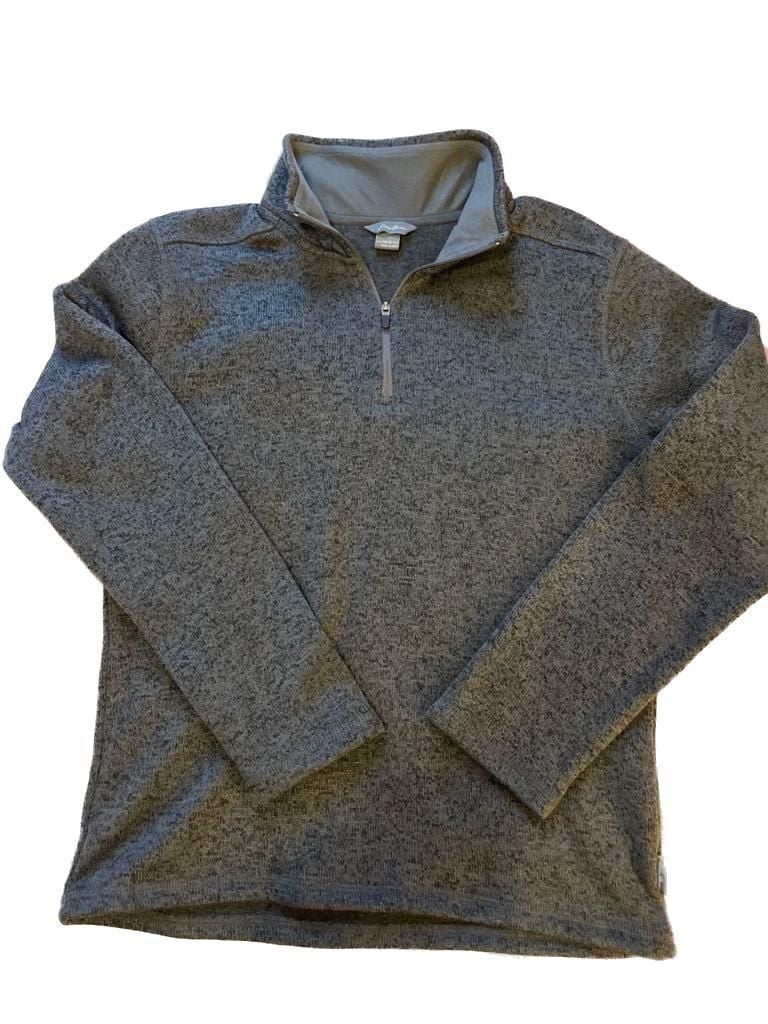 Eddie Bauer Kids M (10/12) Quarter-Zip Sweater Fleece Pullover Grey 2