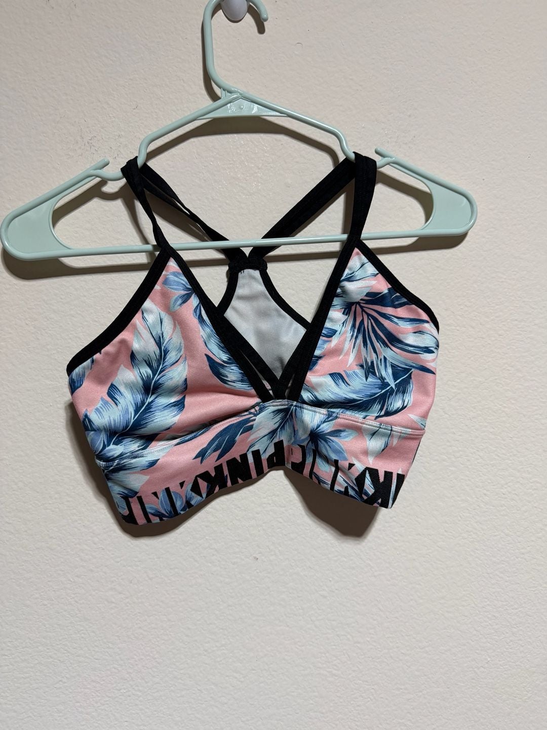 Victoria's Secret PINK Tropical Leaf Print Sports Bra Size M 1