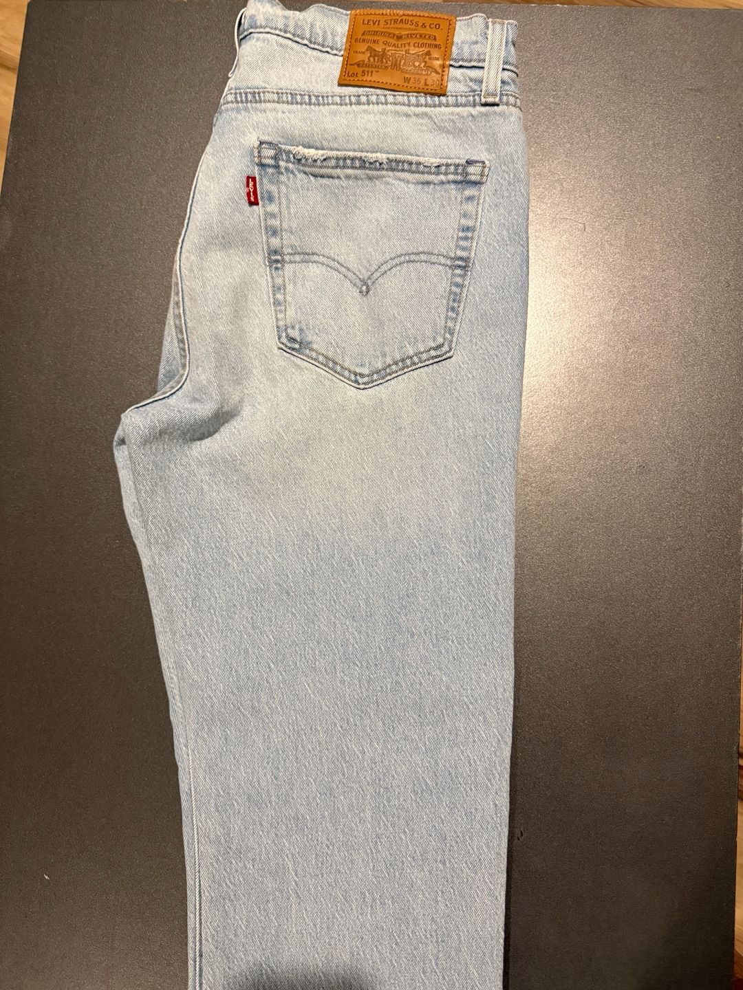 Levi's 511 Slim Fit Jeans 36x30 Distressed Sashiko Patchwork Big E 2
