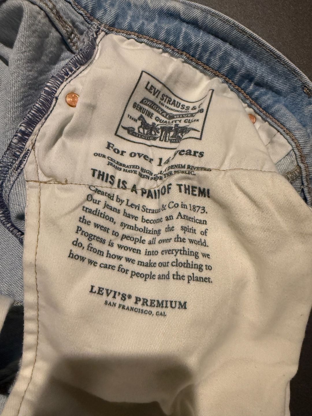 Levi's 511 Slim Fit Jeans 36x30 Distressed Sashiko Patchwork Big E 15