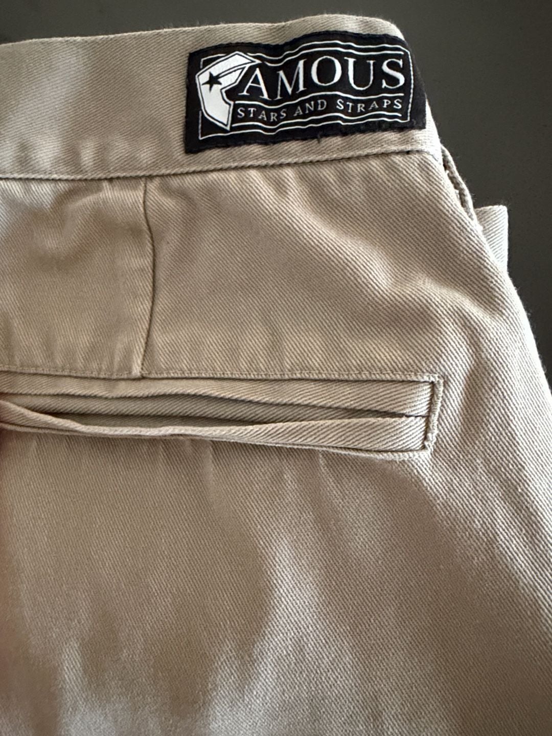 Famous Stars and Straps Khaki Chino Shorts Size 34 2