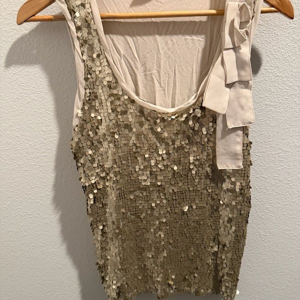 New York & Company Collection Sequin Tank Top Size L