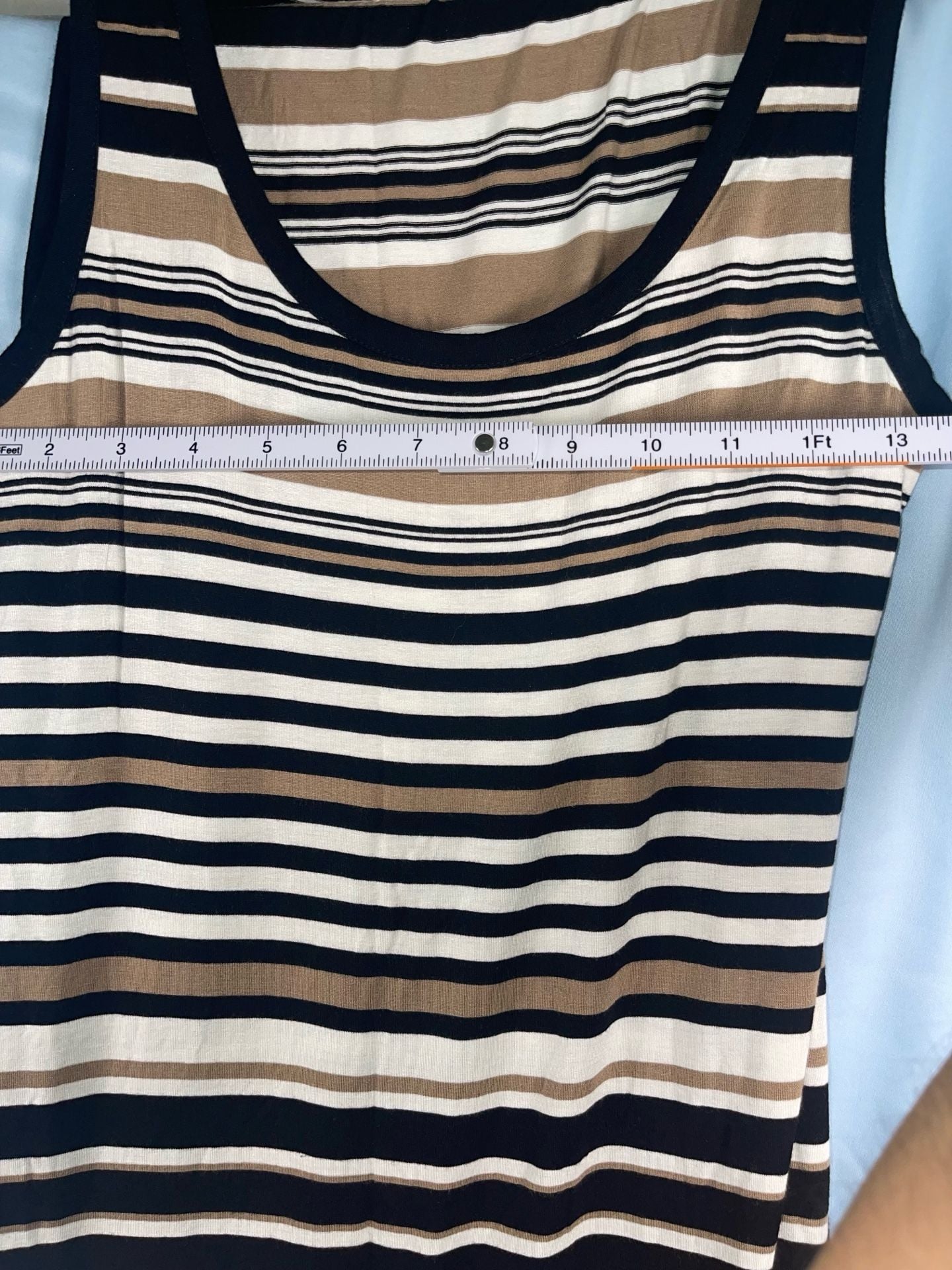 Size 12 Roz & Ali Petite Striped Sleeveless Maxi Dress 6