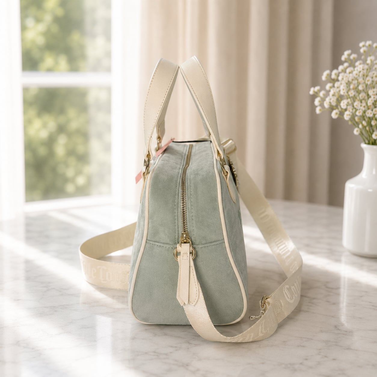 Juicy Couture In The Sky Velour Crossbody Bowler Frosty Green Os 885919808585 5