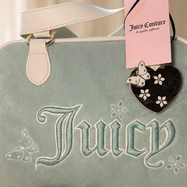 Juicy Couture In The Sky Velour Crossbody Bowler Frosty Green Os 885919808585 6
