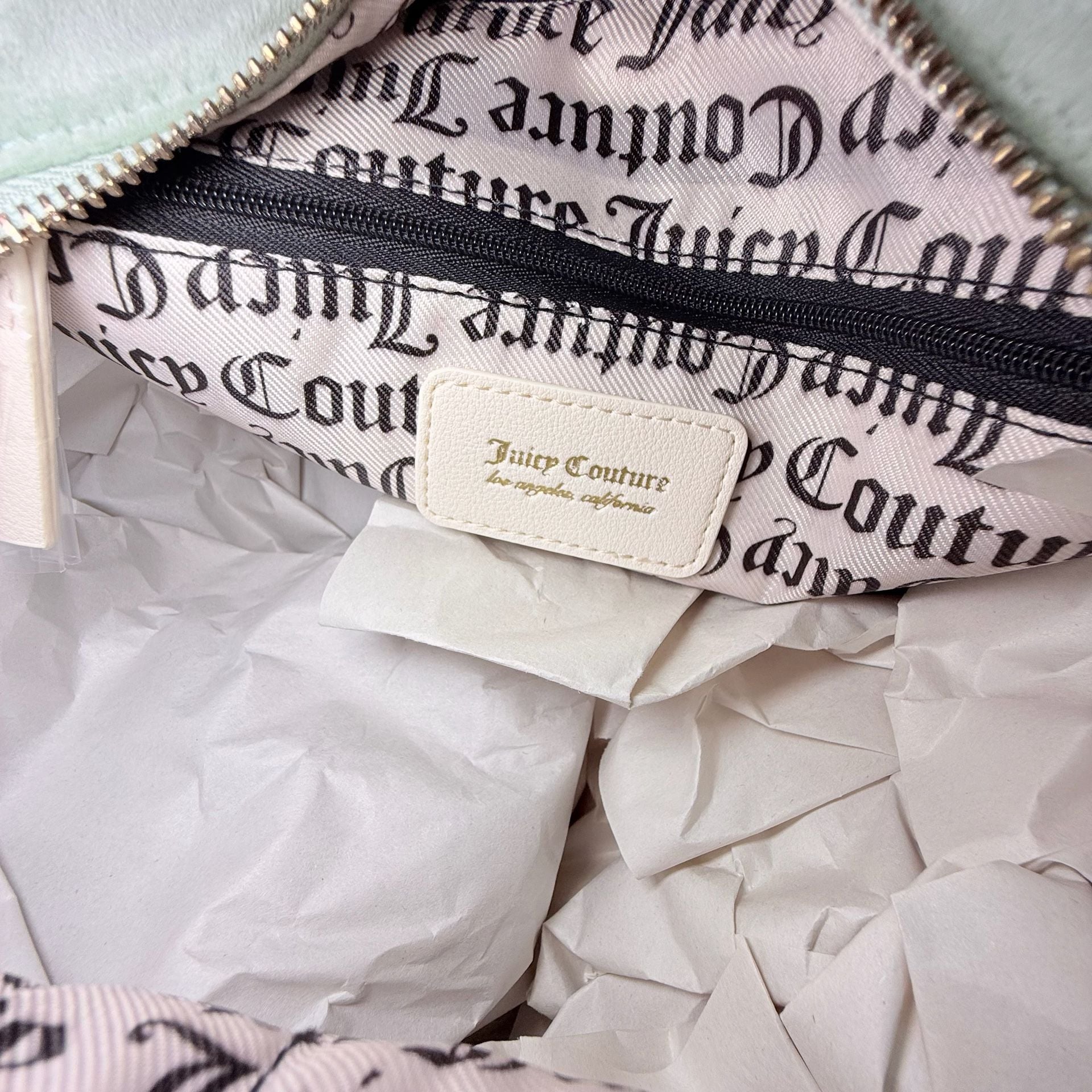 Juicy Couture In The Sky Velour Crossbody Bowler Frosty Green Os 885919808585 8