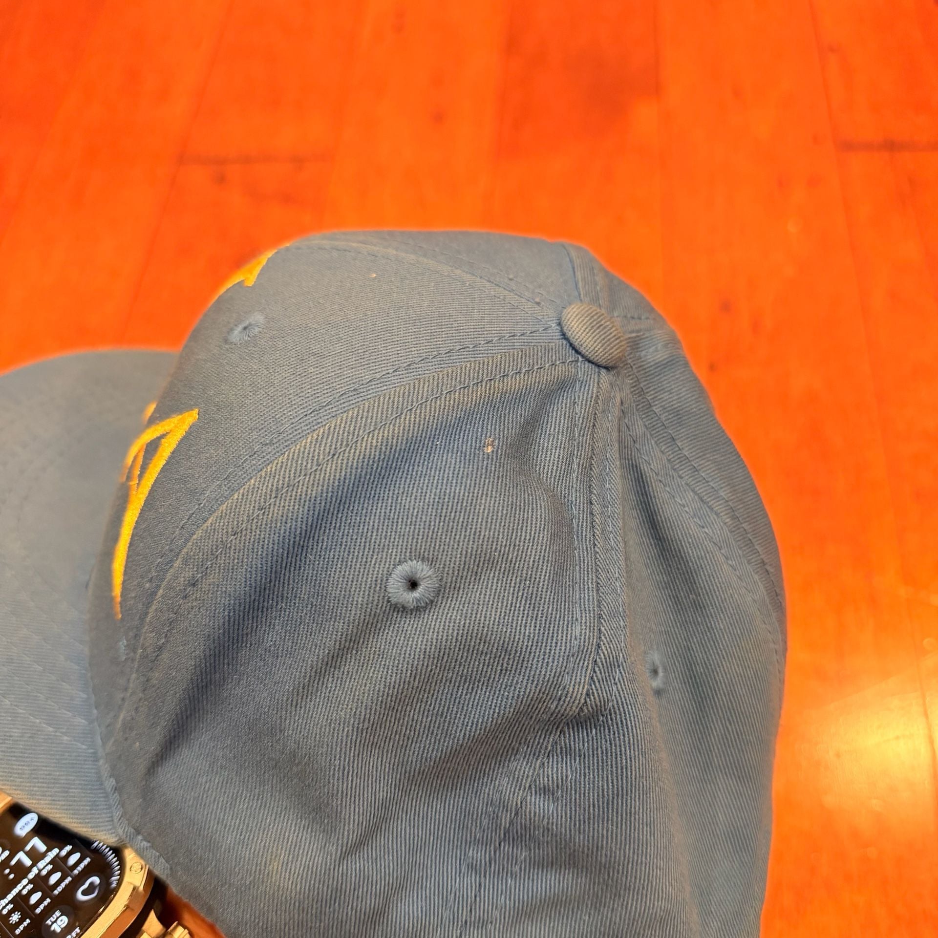 Vintage faded UCLA Bruins Embroidered Logo Baseball Cap Hat Blue Gold 3