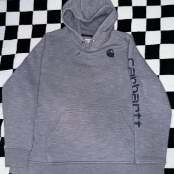 Carhartt Relaxed Fit Hoodie Gray Size XL