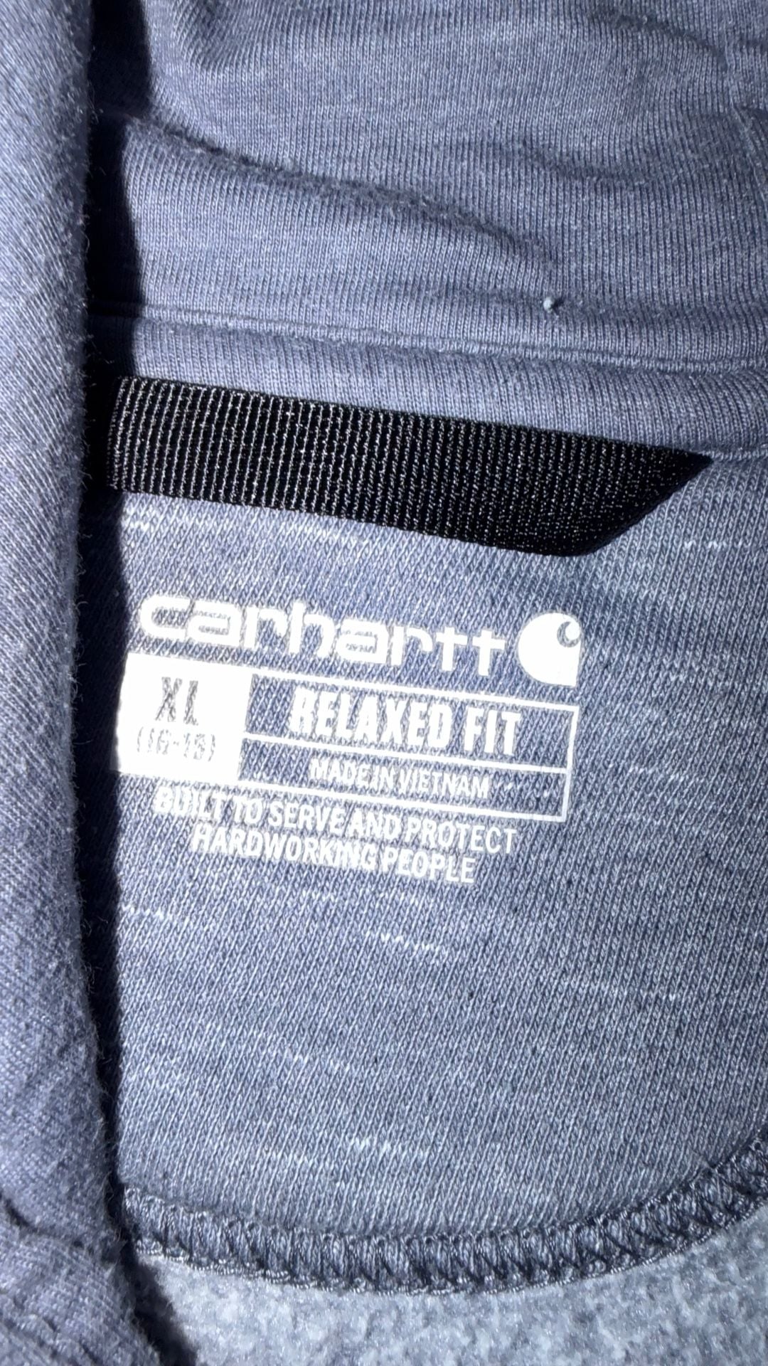 Carhartt Relaxed Fit Hoodie Gray Size XL 4
