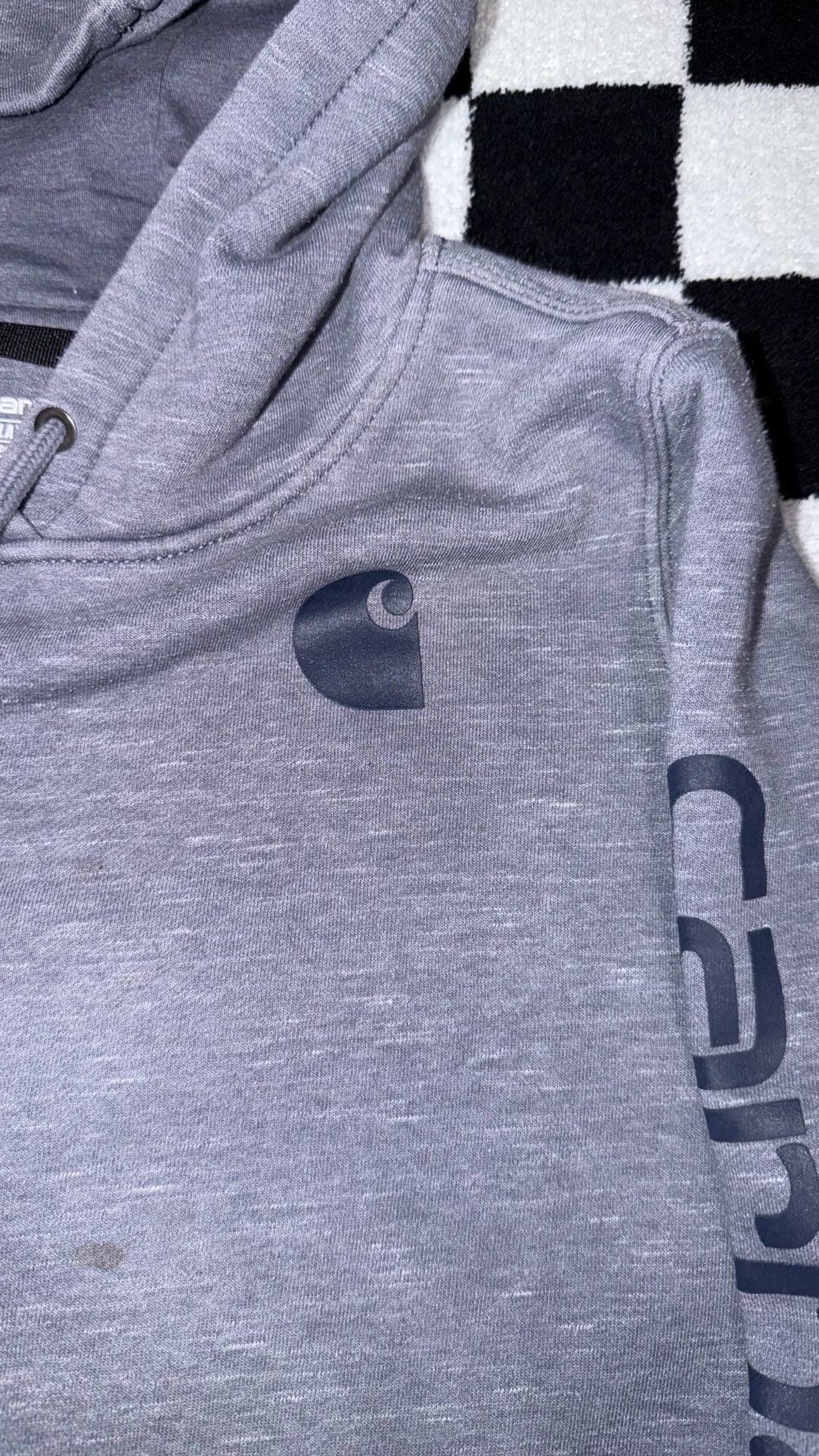 Carhartt Relaxed Fit Hoodie Gray Size XL 5