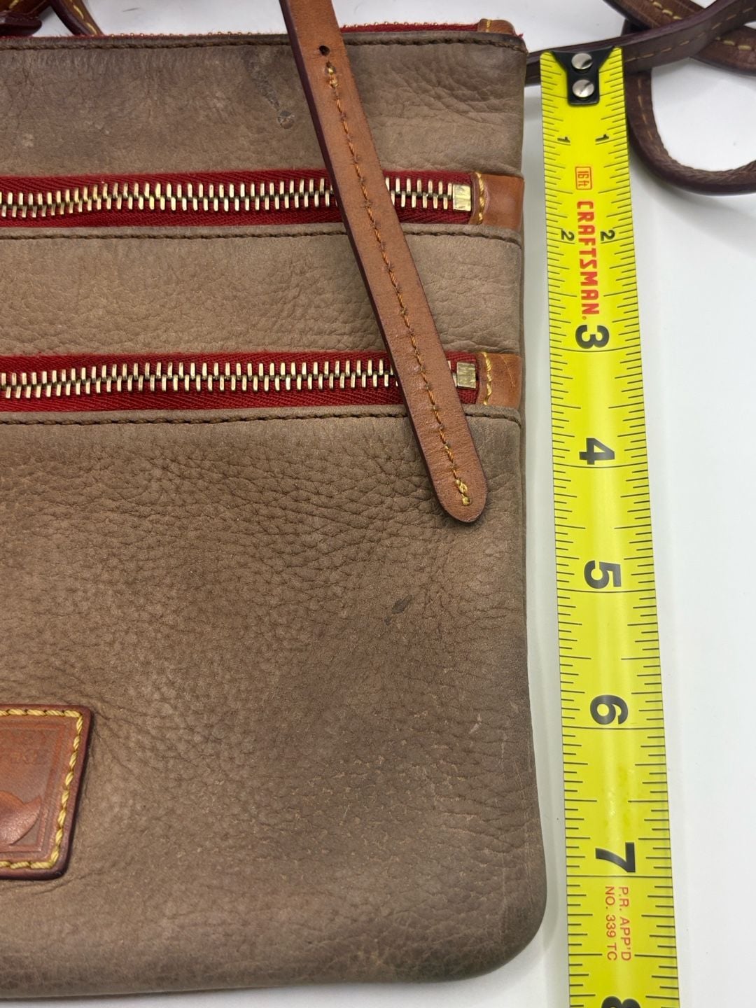 Dooney & Bourke Pebble Leather Triple Zip Crossbody Bag 11