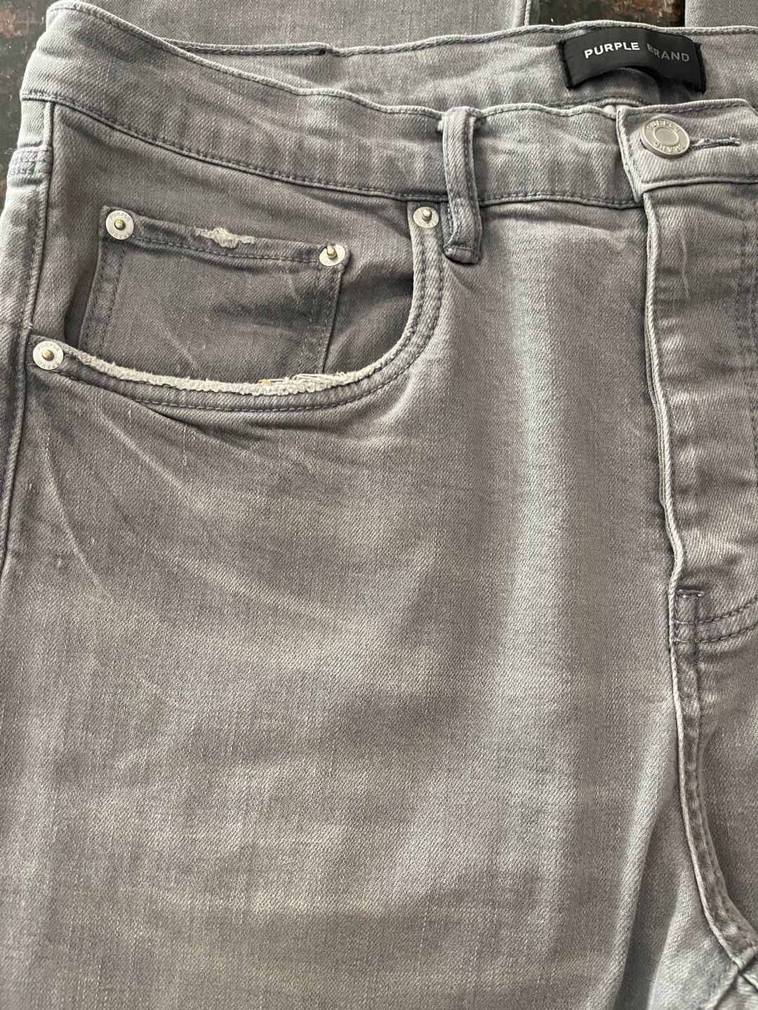 Purple Brand P005 Grey Slim Fit Jeans 34/33 3