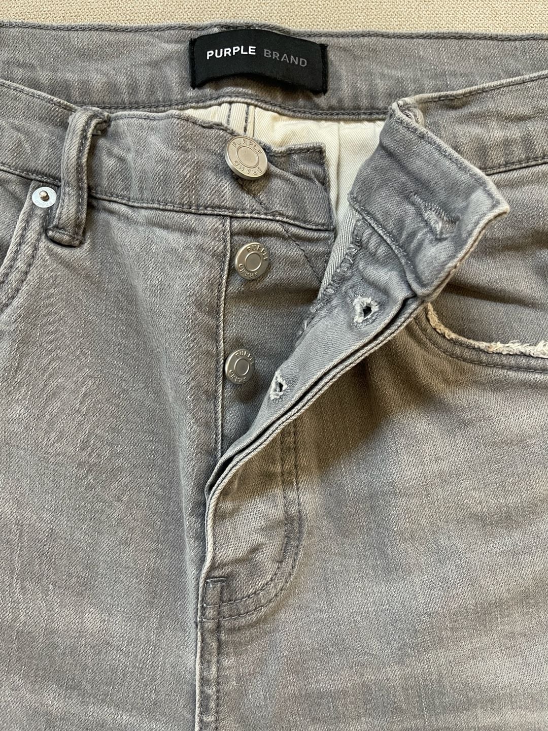 Purple Brand P005 Grey Slim Fit Jeans 34/33 5