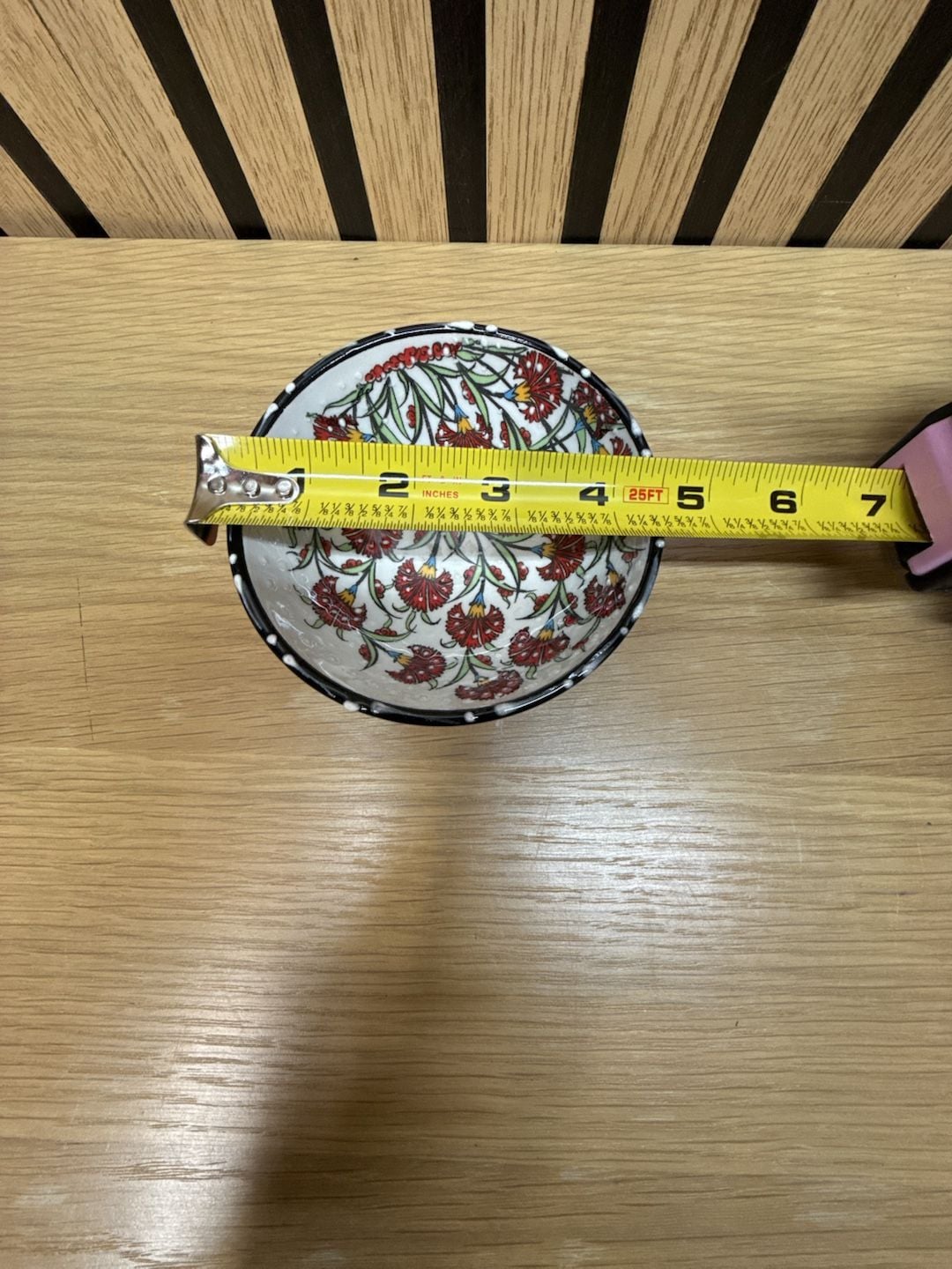 Turkish Ceramic Hand Painted Floral Small Bowl 4.5 Inch 3