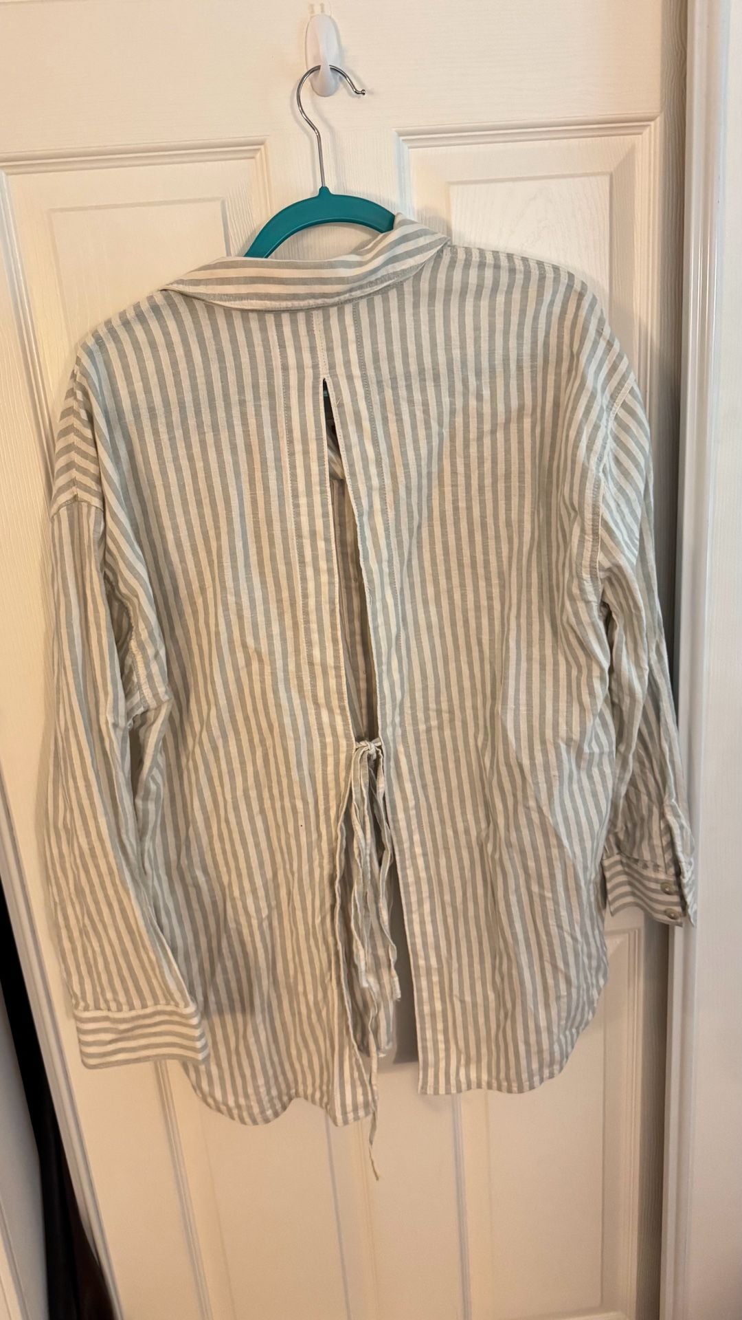 Zara The Hannah Shirt Striped Button Down Size S - oversized 2