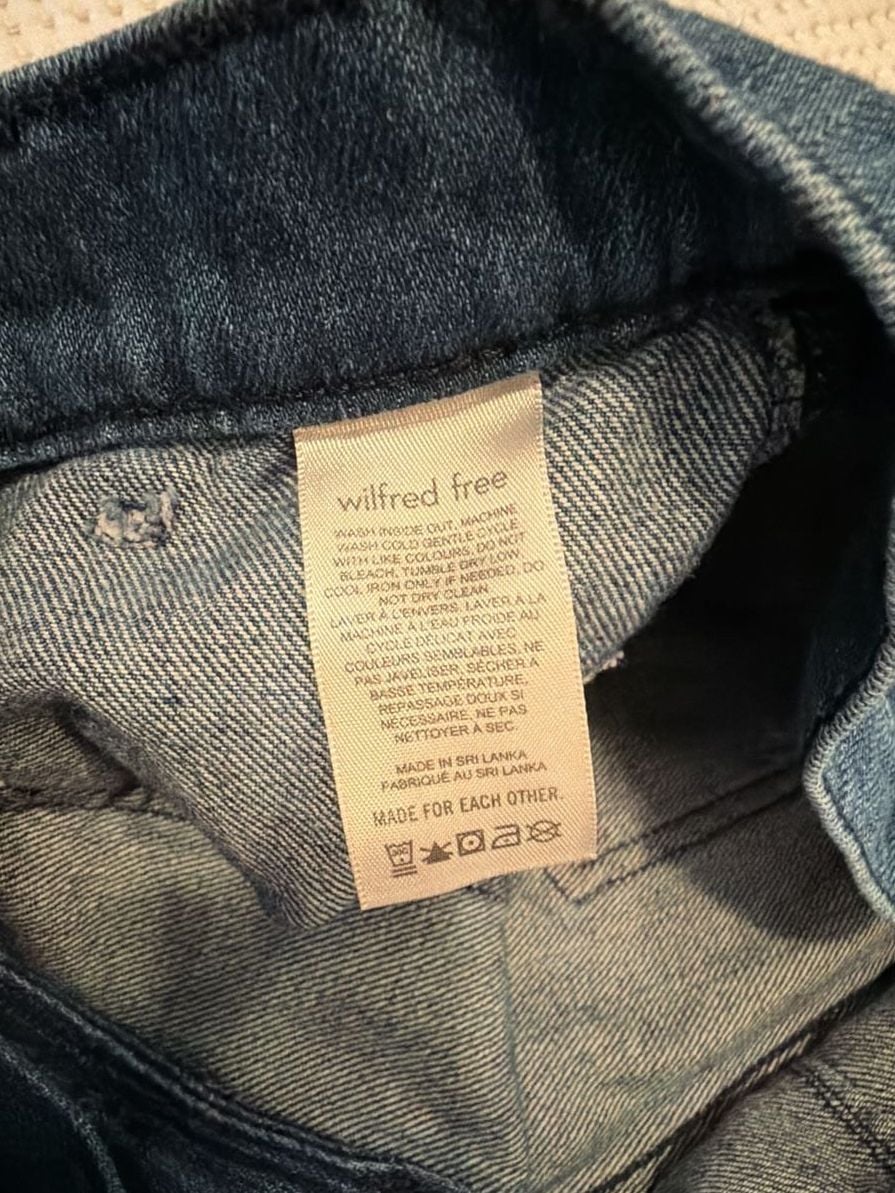 Wilfred Free Size 6 High Rise Patch Pocket Straight Leg Jeans 4