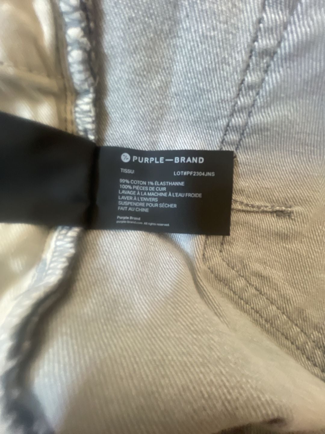 Purple Brand P005 Grey Slim Fit Jeans 34/33 8