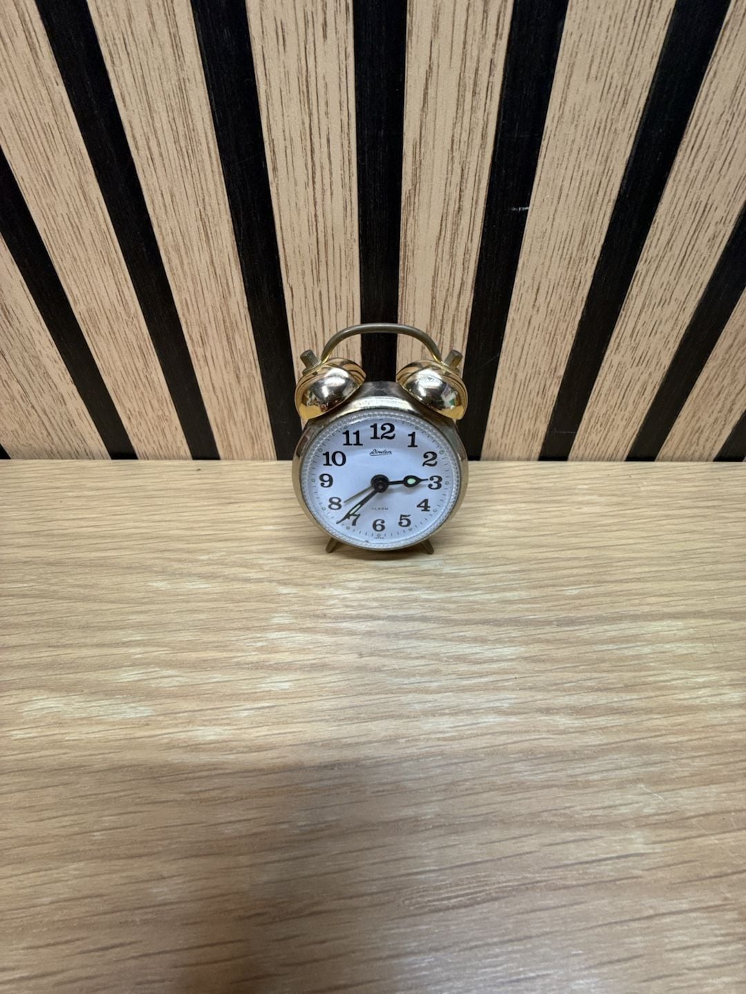 Vintage Linden Miniature Twin Bell Alarm Clock Japan 1