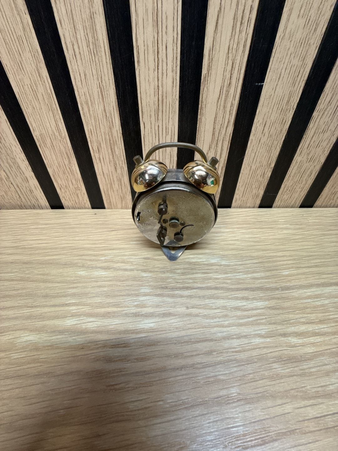 Vintage Linden Miniature Twin Bell Alarm Clock Japan 2