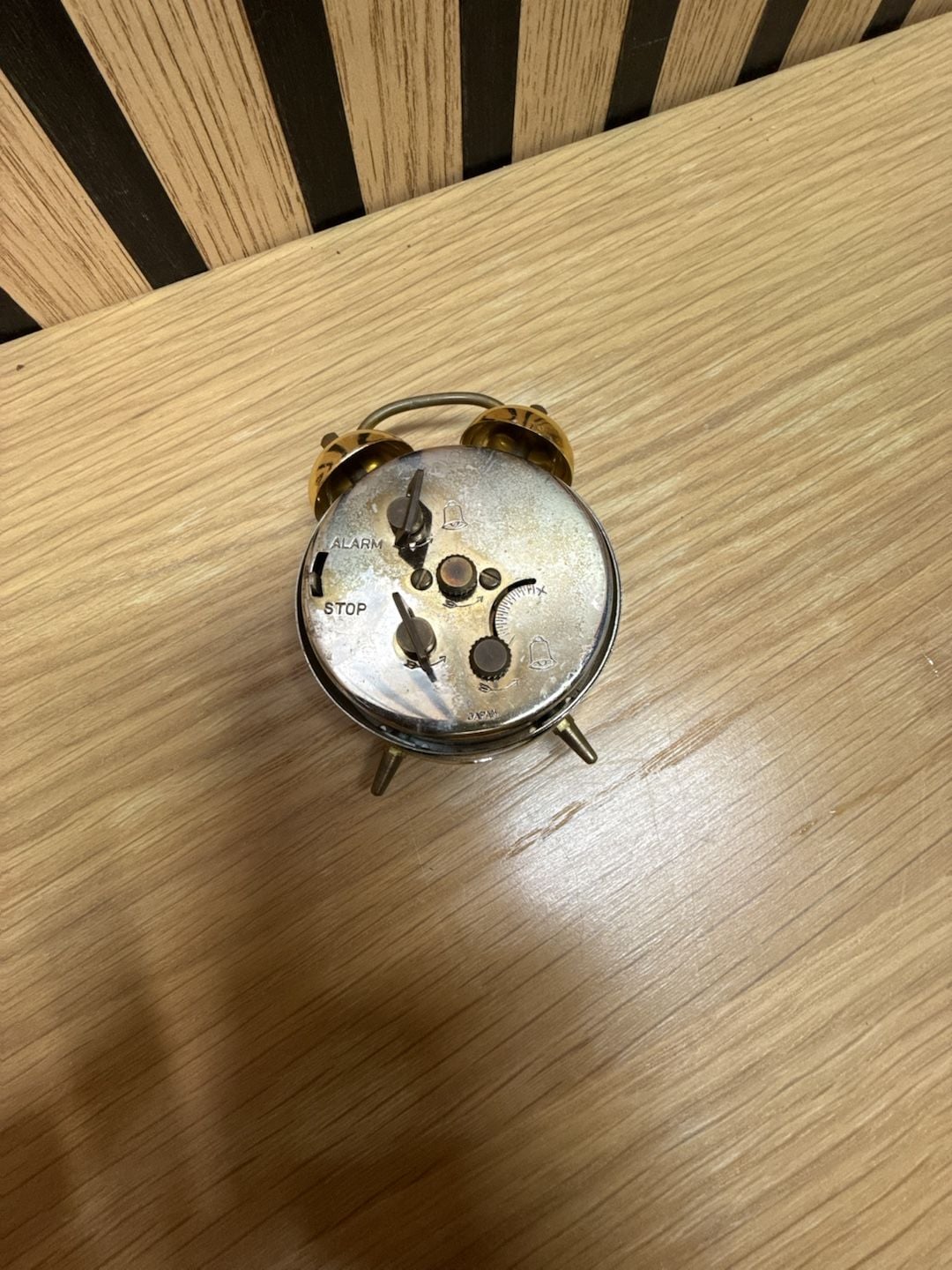 Vintage Linden Miniature Twin Bell Alarm Clock Japan 3