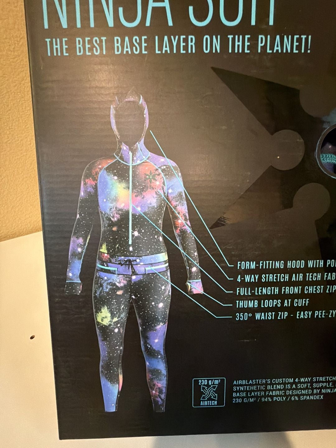Airblaster Women's Classic Ninja Suit Base Layer Galaxy Print 4