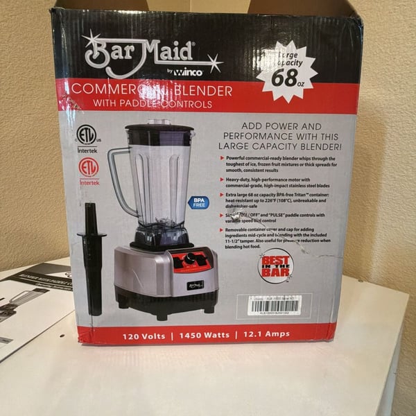 Bar Maid by Winco XLB-1000 Commercial Blender 68oz