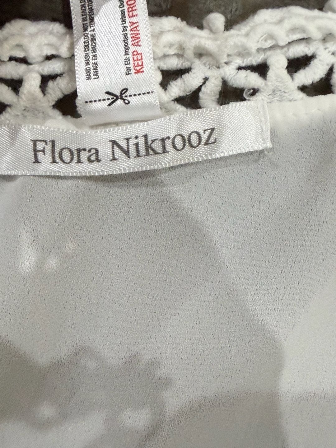 Flora Nikrooz Ivory Lace Trim Bridal Robe Boho Honeymoon Cover Up S 4