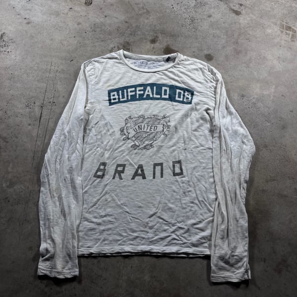 VINTAGE BUFFALO DAVID BITTON sheer, grey, men's long sleeve shirt