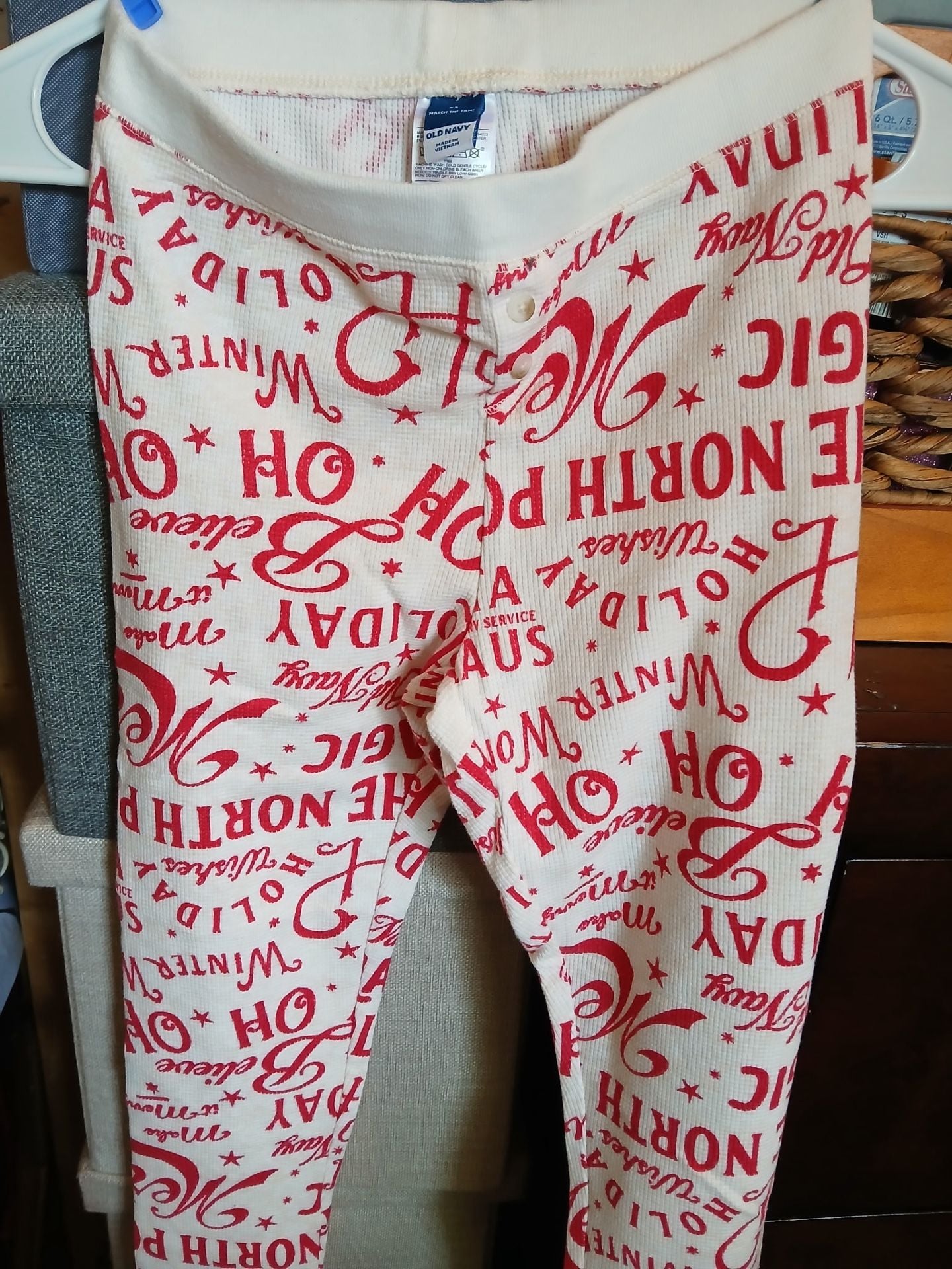 Old Navy Holiday Thermal Pajama Pants Size M 1