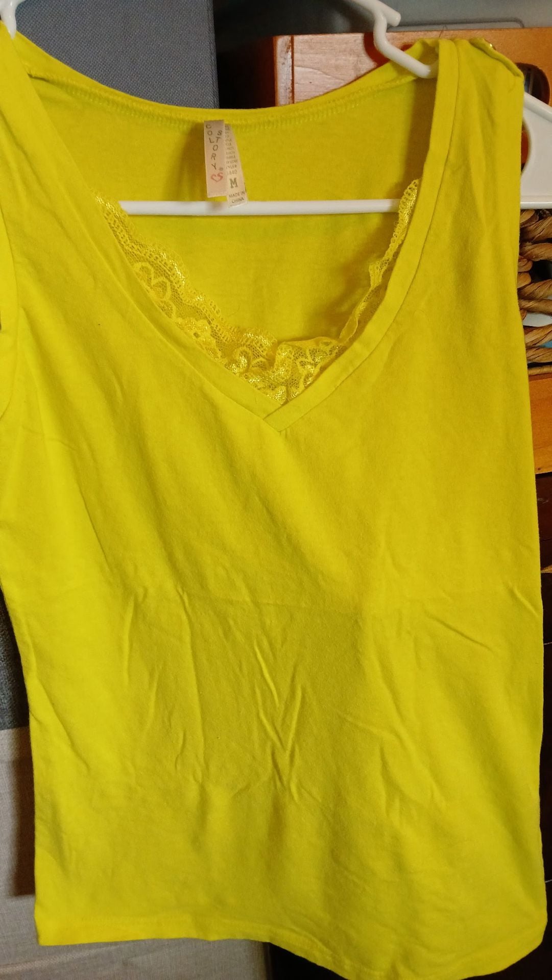 VTG Chicos Tank Top Size 3 (Womens 16) Green Sleeveless Shirt 1