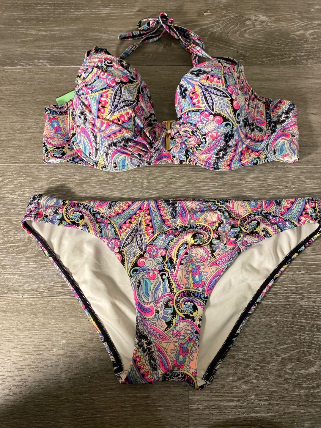 Victoria's Secret Paisley Print Bikini Set 36C 1