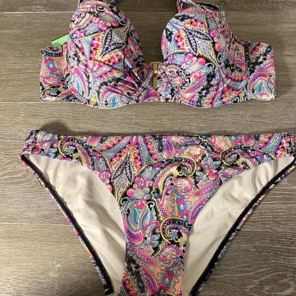 Victoria's Secret Paisley Print Bikini Set 36C