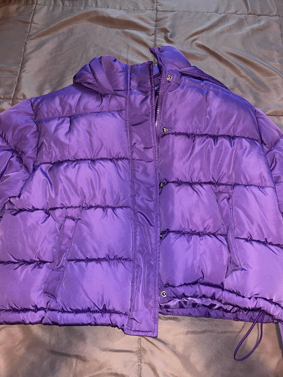 Forever 21 Purple Puffer Jacket Size M 1
