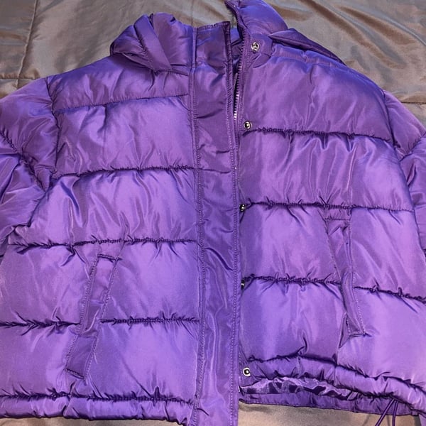 Forever 21 Purple Puffer Jacket Size M