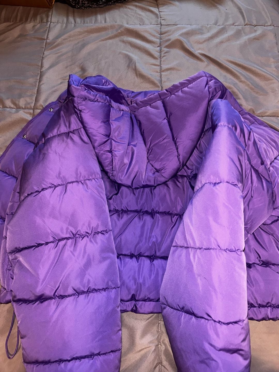 Forever 21 Purple Puffer Jacket Size M 4