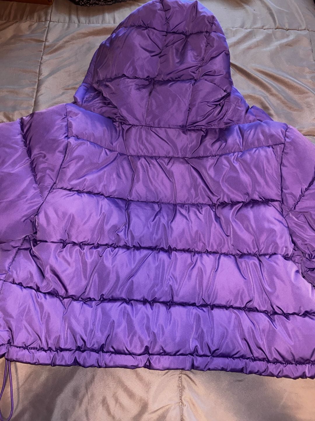 Forever 21 Purple Puffer Jacket Size M 5