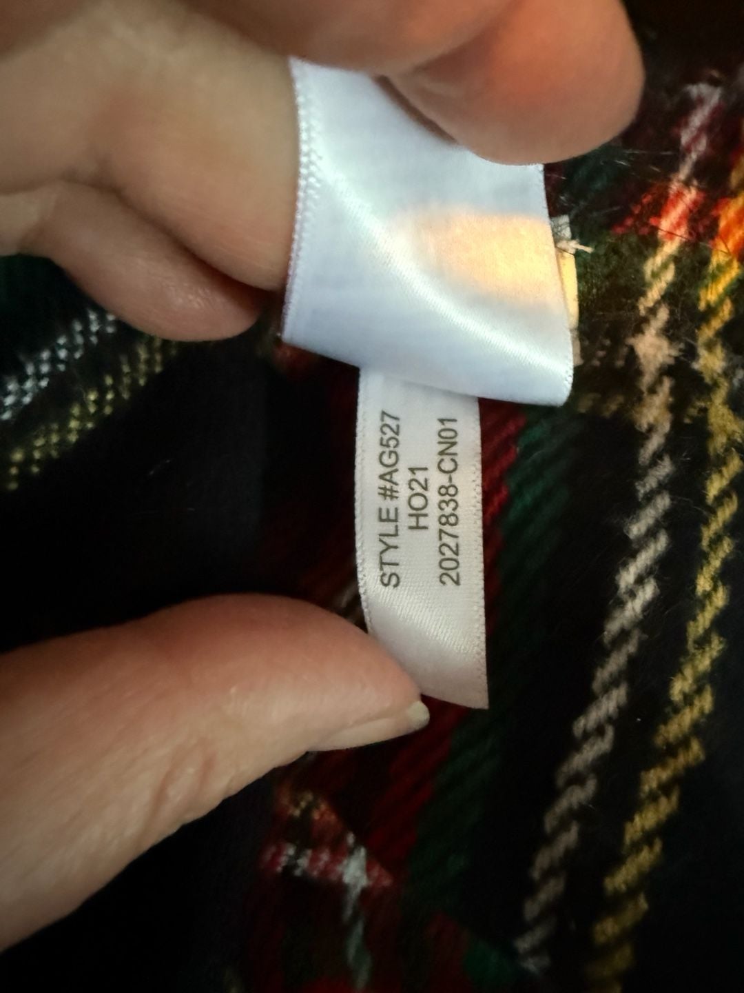 J Crew Tartan Plaid Wrap Shawl Faux Fur Collar Fringe One Size Black Red Green 10