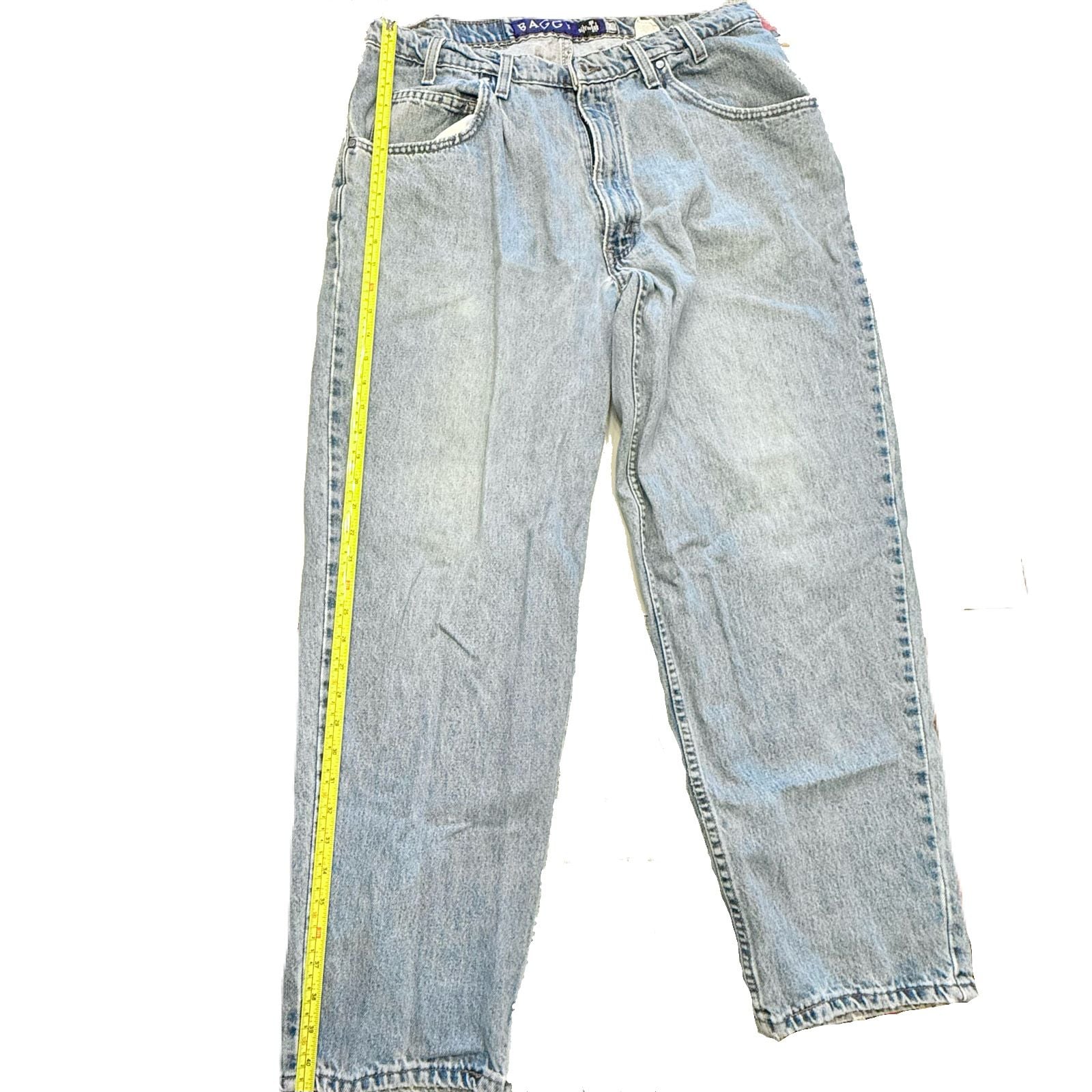 Vtg 90s Levi’s SilverTab BAGGY Pleated Jeans 34x30 /36x30 USA Made Cotton Grunge 14