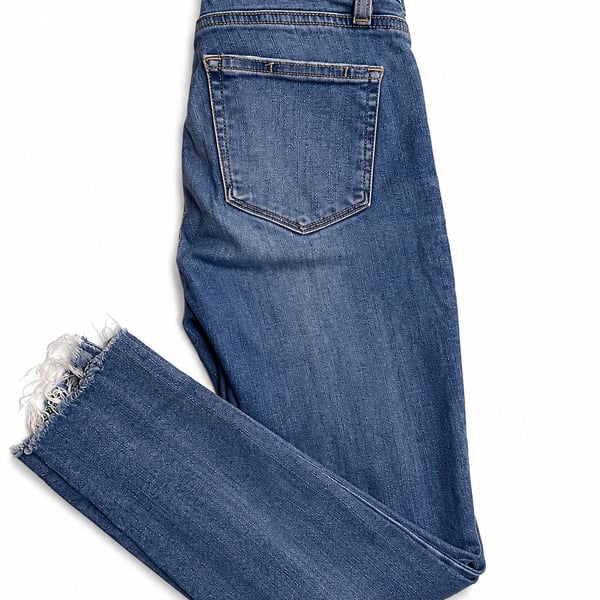 PAIGE Women's Size 25 Distressed Raw Hem Skinny Jeans