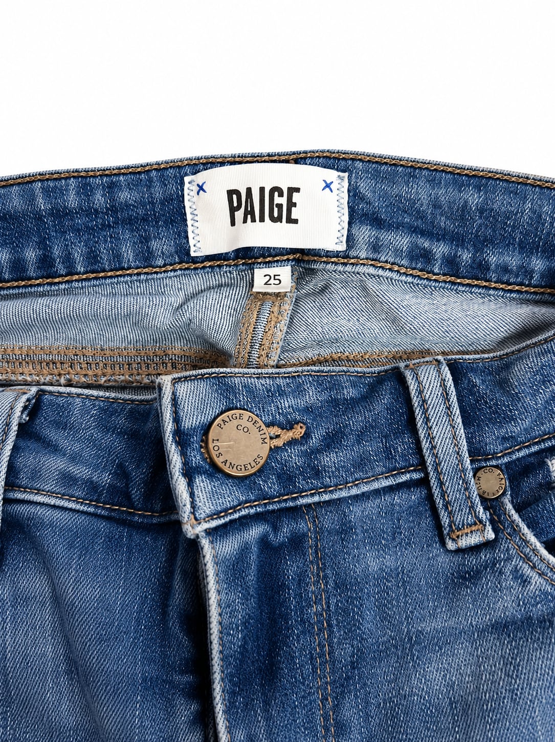 PAIGE Women's Size 25 Distressed Raw Hem Skinny Jeans 7