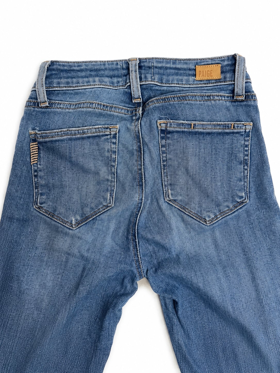 PAIGE Women's Size 25 Distressed Raw Hem Skinny Jeans 9