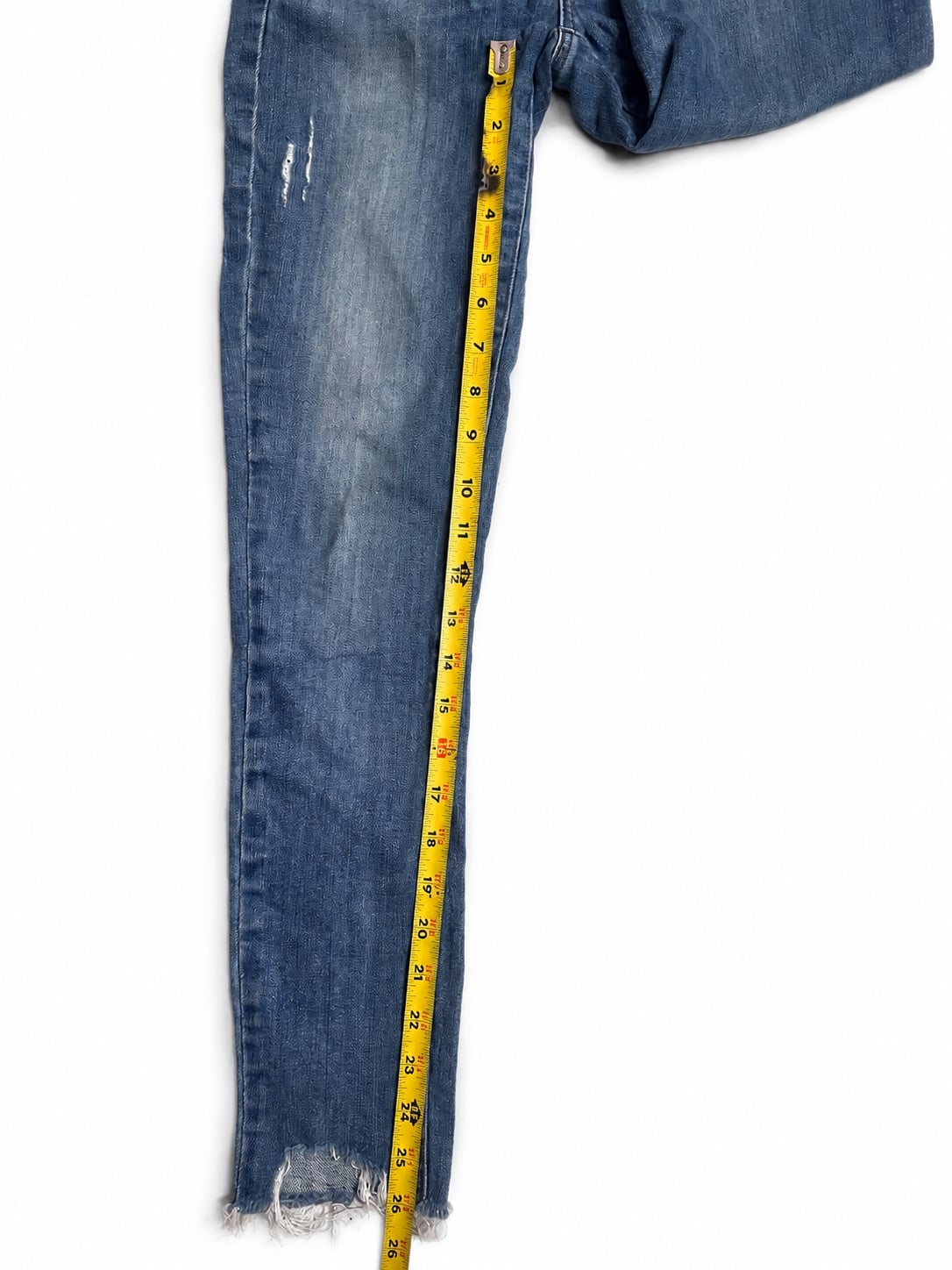 PAIGE Women's Size 25 Distressed Raw Hem Skinny Jeans 11