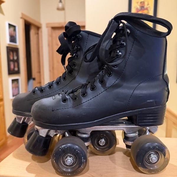 Flamingueo Vintage Style Roller Skates Black Size USA 6