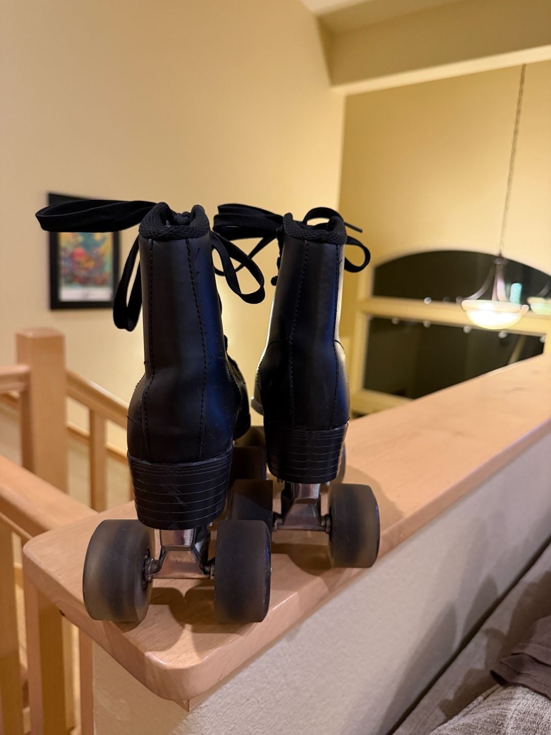 Flamingueo Vintage Style Roller Skates Black Size USA 6 6