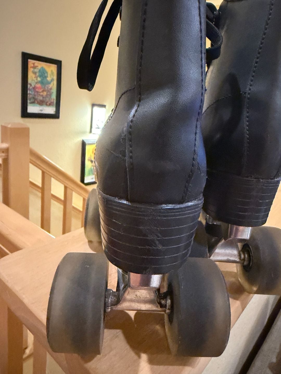 Flamingueo Vintage Style Roller Skates Black Size USA 6 9