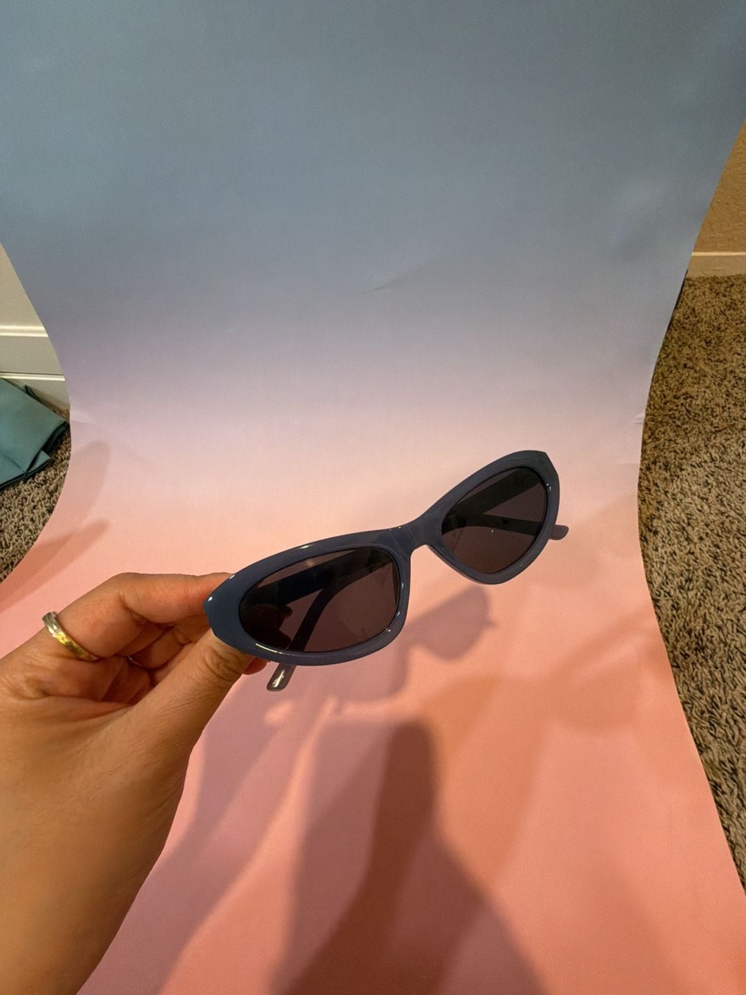 H&M Blue Cat Eye Sunglasses 3